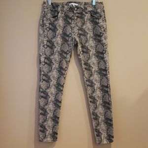 CAbi Snake Print Skinny Jeans